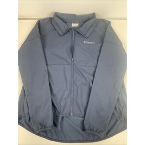 Columbia Women's Rain Jacket Size M Navy Blue Zip Up Waterproof